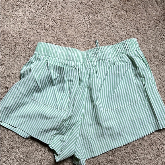 Princess Polly Green and White Striped Shorts - Picture 3 of 3